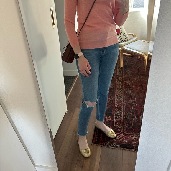 Hudson Distressed Barbara Super Skinny Jeans Size 24 - Picture 2 of 12